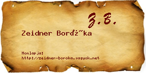 Zeidner Boróka névjegykártya